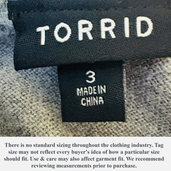 Torrid 3X Holiday CHEERS Sweater Sequin Graphic Gray Cotton Festive Pullover - Picture 11 of 14